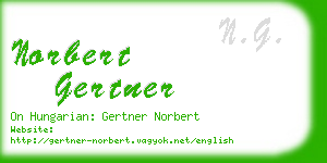 norbert gertner business card
